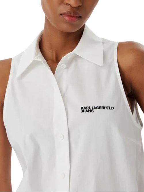 Camicia smanicata con allacciatura Karl Lagerfeld jeans | B2W11020100